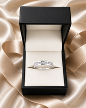 Load image into Gallery viewer, STERLING SILVER CHANNEL SET ETERNITY RING