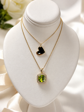 Load image into Gallery viewer, 9CT GOLD PERIDOT CUSHION CUT PENDANT