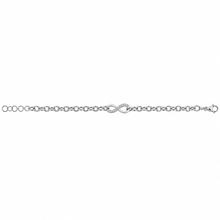 Load image into Gallery viewer, STERLING SILVER CUBIC ZIRCONIA INFINITY BRACELET