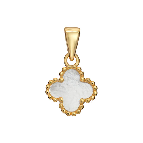STERLING SILVER GOLD PLATED MOTHER OF PEARL NECKLACE