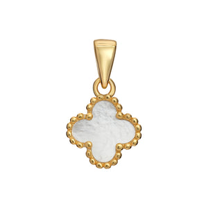 STERLING SILVER GOLD PLATED MOTHER OF PEARL NECKLACE