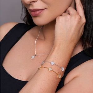 STERLING SILVER MOTHER OF PEARL BRACELET