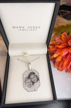 Load image into Gallery viewer, STERLING SILVER PHOTO DISC PENDANT NECKLACE