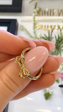 Load image into Gallery viewer, HANDMADE 9CT YELLOW GOLD BOW RING