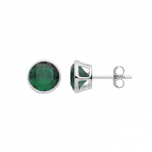 STERLING SILVER BIRTHSTONE STUD EARRINGS