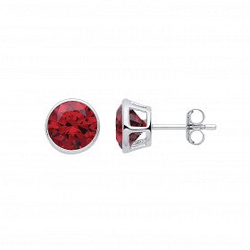 STERLING SILVER BIRTHSTONE STUD EARRINGS