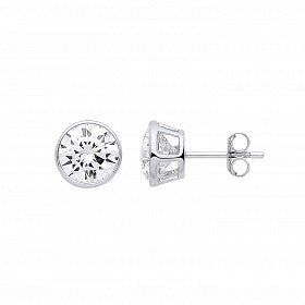 STERLING SILVER BIRTHSTONE STUD EARRINGS