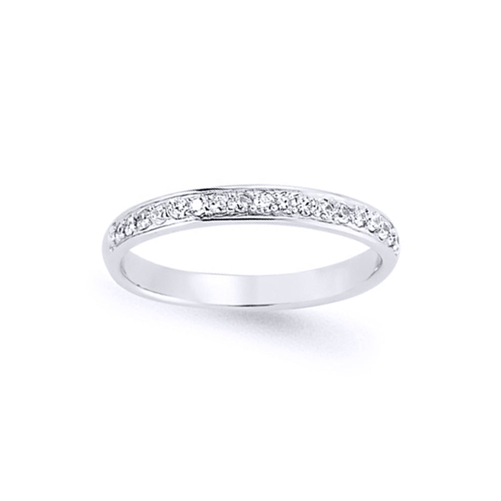 CLASSIC CRYSTAL BAND SET IN STERLING SILVER