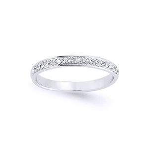 CLASSIC CRYSTAL BAND SET IN STERLING SILVER