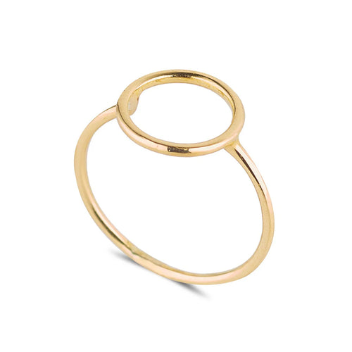 9CT YELLOW GOLD OPEN CIRCLE RING