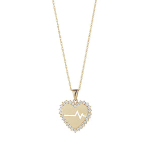 9CT GOLD BEATING HEART PENDANT