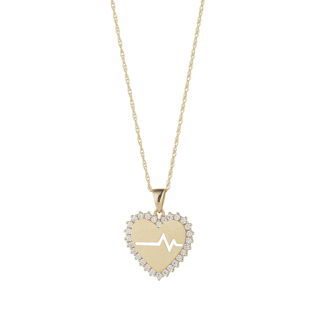 9CT GOLD BEATING HEART PENDANT