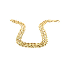 Load image into Gallery viewer, 9CT YELLOW GOLD ROPE BRACELET