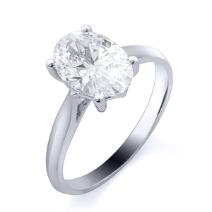 LABORATORY GROWN 1.50CT OVAL DIAMOND RING