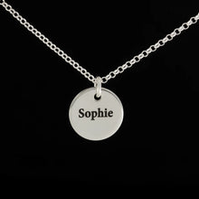Load image into Gallery viewer, STERLING SILVER PERSONALISED DISC NECKLACE