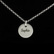 Load image into Gallery viewer, STERLING SILVER PERSONALISED DISC NECKLACE