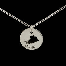 Load image into Gallery viewer, STERLING SILVER DISC NECKLACE WITH COUNTY ENGRAVING