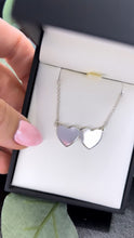 Load image into Gallery viewer, STERLING SILVER DOUBLE HEART NECKLACE