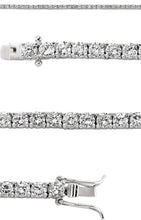 Load image into Gallery viewer, STERLING SILVER CUBIC ZIRCONIA TENNIS BRACELET
