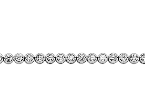 STERLING SILVER CUBIC ZIRCONIA RUBOVER BRACELET