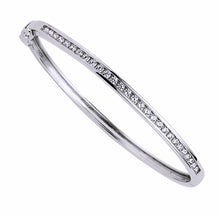 Load image into Gallery viewer, STERLING SILVER CRYSTAL BABY BANGLE