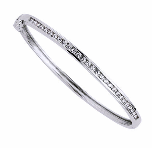 STERLING SILVER CRYSTAL BABY BANGLE