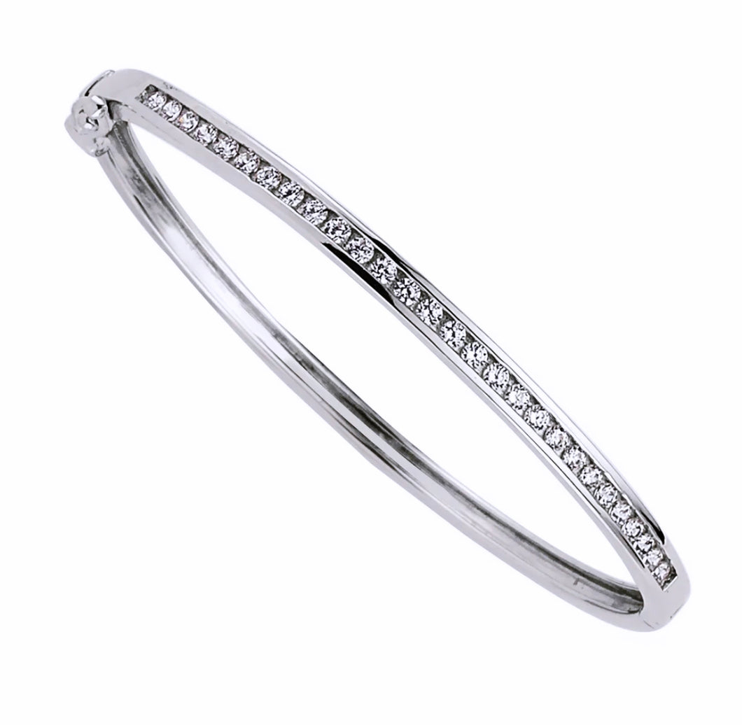 STERLING SILVER CRYSTAL BABY BANGLE