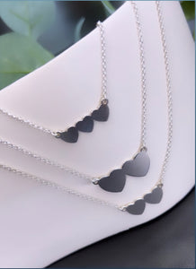 STERLING SILVER DOUBLE HEART NECKLACE