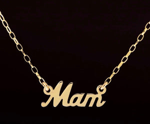 9CT YELLOW GOLD MAM NECKLACE