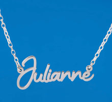 Load image into Gallery viewer, STERLING SILVER SIGNATURE STYLE NAME NECKLACE
