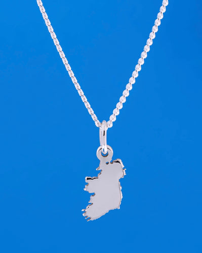 STERLING SILVER EIRE IRELAND PENDANT NECKLACE