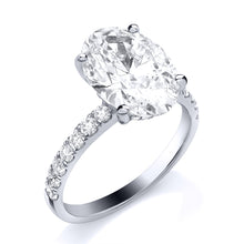 Load image into Gallery viewer, 1.40CT OVAL HIDDEN HALO DIAMOND RING - LABORATORY GROWN