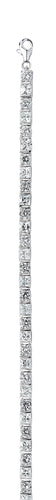 STERLING SILVER PRINCESS CUT CZ TENNIS BRACELET