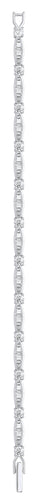 STERLING SILVER FANCY CZ TENNIS BRACELET