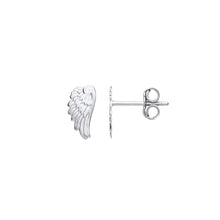 Load image into Gallery viewer, STERLING SILVER ANGEL WINGS EARRINGS