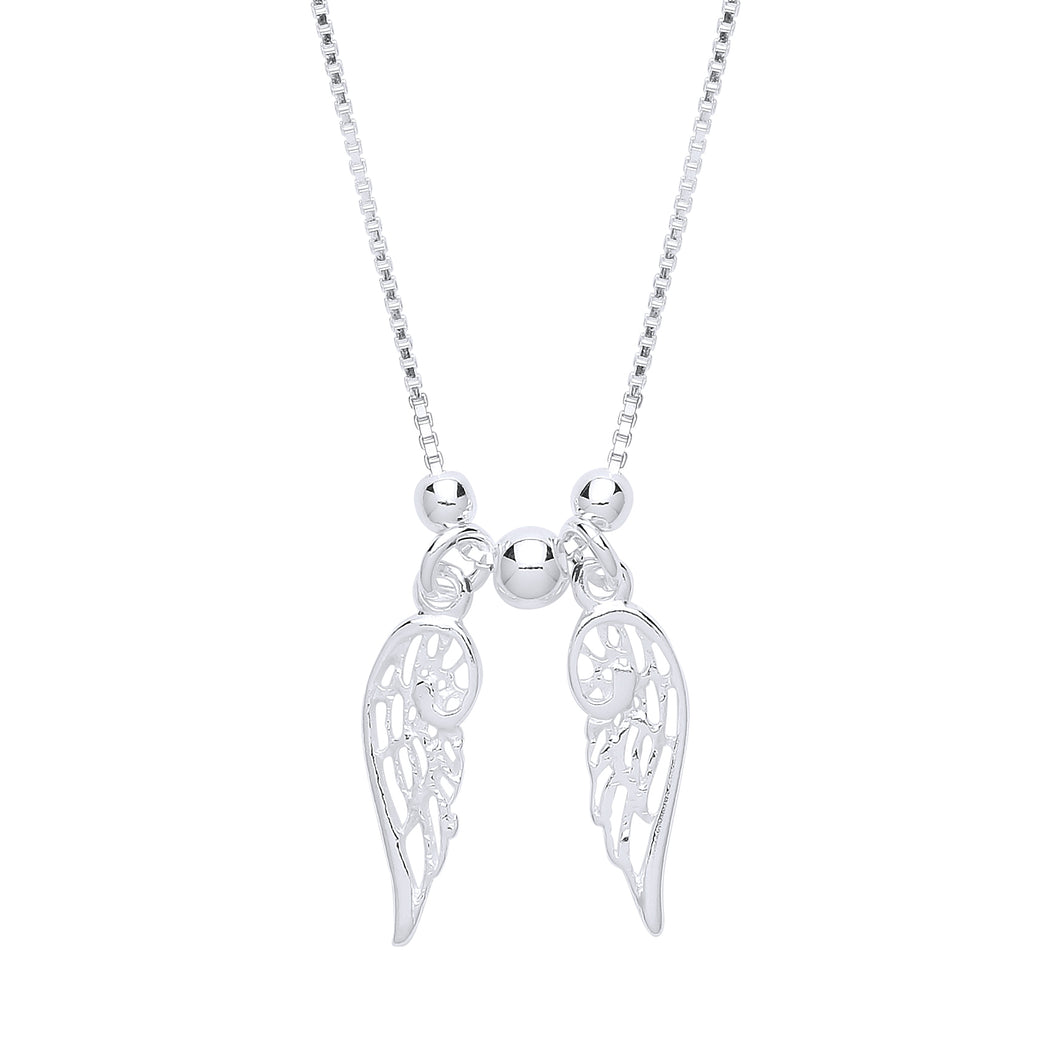 STERLING SILVER ANGEL WINGS NECKLACE