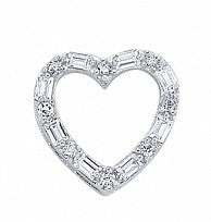 Load image into Gallery viewer, STERLING SILVER CUBIC ZIRCONIA HEART NECKLACE