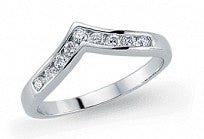 STERLING SILVER CUBIC ZIRCONIA WISHBONE RING