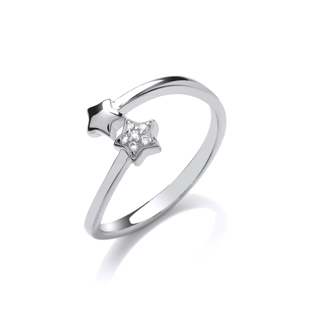 STERLING SILVER SHOOTING STAR RING