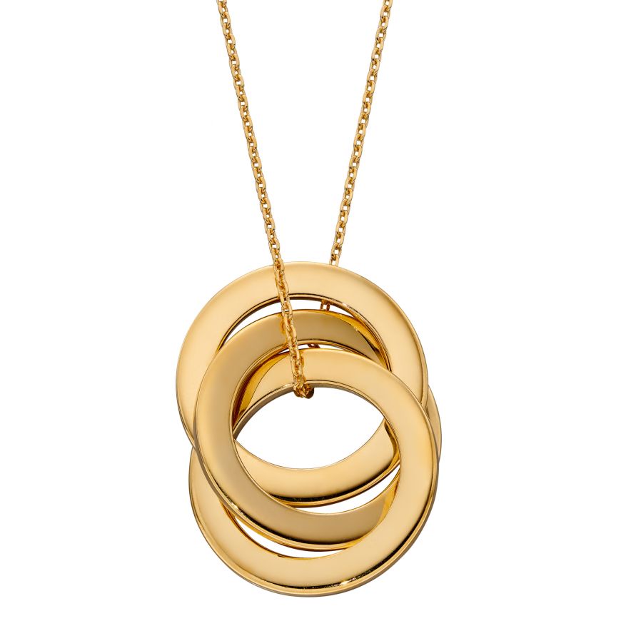 PERSONALISE ME GOLD PLATED INTERLINKED CIRCLE NECKLACE