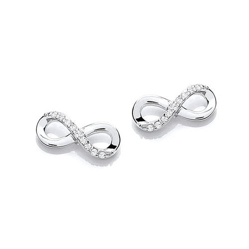 SWAROVSKI SILVER INFINITY EARRINGS