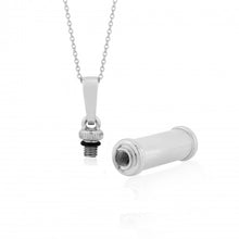 Load image into Gallery viewer, STERLING SILVER CYLINDER BOTTLE PENDANT NECKLACE
