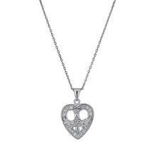 Load image into Gallery viewer, STERLING SILVER CONFIRMATION DOVE HEART PENDANT