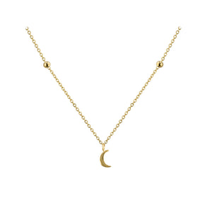 9CT GOLD CRESCENT MOON NECKLACE