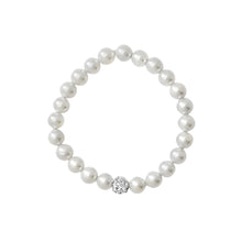 Load image into Gallery viewer, LITTLE GIRLS PEARL AND CUBIC ZIRCONIA BRACELET