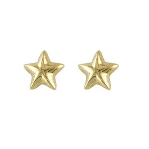 9CT YELLOW GOLD STAR STUD EARRINGS