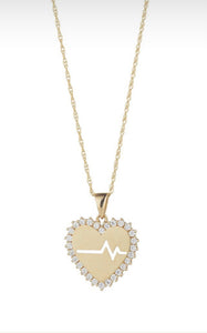9CT GOLD BEATING HEART PENDANT