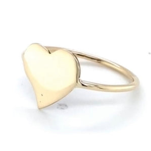 9CT SOLID GOLD LOVE HEART RING