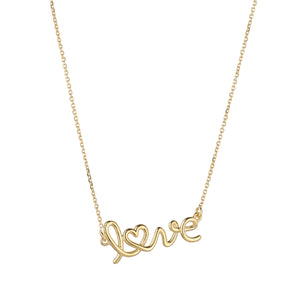 9CT GOLD LOVE NECKLACE