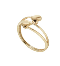 Load image into Gallery viewer, 9CT YELLOW GOLD HEART AND ARROW RING